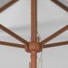 SAFAVIEH Outdoor Collection 7.5FT Square Wooden Pulley Market Umbrella(White)