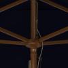 SAFAVIEH Outdoor Collection Aklin 6.5FT x 10FT Rectangle Wooden Pulley Market Umbrella (No Tilt)(Navy)