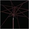 SAFAVIEH Outdoor Collection Herla Auto Tilt Market Umbrella(Black)