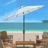Safavieh Outdoor Collection Iris Fashion Line Auto Tilt 9-inch Umbrella(Baby Blue/White)