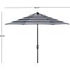 Safavieh Outdoor Collection Iris Fashion Line Auto Tilt 9-inch Umbrella(Black/Off White)