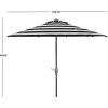 Safavieh Outdoor Collection Iris Fashion Line Auto Tilt 9-inch Umbrella(Black/White)