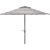Safavieh Outdoor Collection Iris Fashion Line Auto Tilt 9-inch Umbrella(Grey/White)