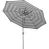 Safavieh Outdoor Collection Iris Fashion Line Auto Tilt 9-inch Umbrella(Grey/White)
