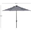 Safavieh Outdoor Collection Iris Fashion Line Auto Tilt 9-inch Umbrella(Navy/Off White)