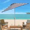 Safavieh Outdoor Collection Iris Fashion Line Auto Tilt 9-inch Umbrella(Navy/White)
