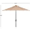 Safavieh Outdoor Collection Iris Fashion Line Auto Tilt 9-inch Umbrella(Orange/White)