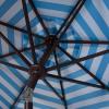Safavieh PAT8007A Collection Athens Inside Out Striped 9Ft Crank Outdoor Auto Tilt Umbrella(Baby Blue/White)