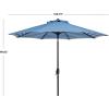 Safavieh PAT8007A Collection Athens Inside Out Striped 9Ft Crank Outdoor Auto Tilt Umbrella(Baby Blue/White)