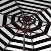 Safavieh PAT8007A Collection Athens Inside Out Striped 9Ft Crank Outdoor Auto Tilt Umbrella(Black)