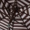 Safavieh PAT8007A Collection Athens Inside Out Striped 9Ft Crank Outdoor Auto Tilt Umbrella(Brown)