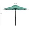 Safavieh PAT8007A Collection Athens Inside Out Striped 9Ft Crank Outdoor Auto Tilt Umbrella(Green)
