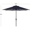 Safavieh PAT8007A Collection Athens Inside Out Striped 9Ft Crank Outdoor Auto Tilt Umbrella(Navy/White)