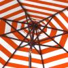 Safavieh PAT8007A Collection Athens Inside Out Striped 9Ft Crank Outdoor Auto Tilt Umbrella(Orange)