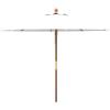 SAFAVIEH Outdoor Collection Cannes White 11-Foot Wooden Pulley Market Umbrella(Ivory)
