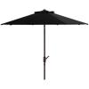 SAFAVIEH Outdoor Collection Herla Auto Tilt Market Umbrella(Black)