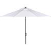 SAFAVIEH Outdoor Collection Herla Auto Tilt Market Umbrella(White)