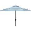 Safavieh Outdoor Collection Iris Fashion Line Auto Tilt 9-inch Umbrella(Baby Blue/White)