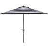 Safavieh Outdoor Collection Iris Fashion Line Auto Tilt 9-inch Umbrella(Navy/White)