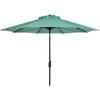 Safavieh PAT8007A Collection Athens Inside Out Striped 9Ft Crank Outdoor Auto Tilt Umbrella(Green)