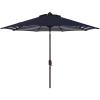 Safavieh PAT8007A Collection Athens Inside Out Striped 9Ft Crank Outdoor Auto Tilt Umbrella(Navy/White)