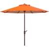 Safavieh PAT8007A Collection Athens Inside Out Striped 9Ft Crank Outdoor Auto Tilt Umbrella(Orange)