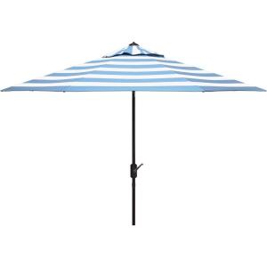 Safavieh Outdoor Collection Iris Fashion Line Auto Tilt 9-inch Umbrella(Baby Blue/White)