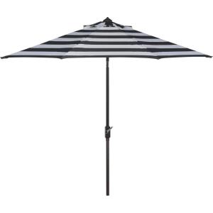 Safavieh Outdoor Collection Iris Fashion Line Auto Tilt 9-inch Umbrella(Black/Off White)