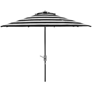 Safavieh Outdoor Collection Iris Fashion Line Auto Tilt 9-inch Umbrella(Black/White)