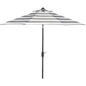 Safavieh Outdoor Collection Iris Fashion Line Auto Tilt 9-inch Umbrella(Grey/Off White)
