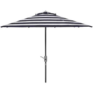 Safavieh Outdoor Collection Iris Fashion Line Auto Tilt 9-inch Umbrella(Navy/White)