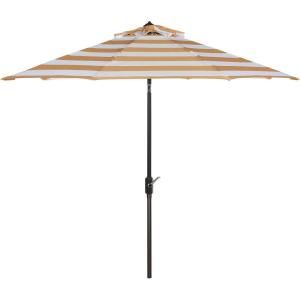 Safavieh Outdoor Collection Iris Fashion Line Auto Tilt 9-inch Umbrella(Orange/White)