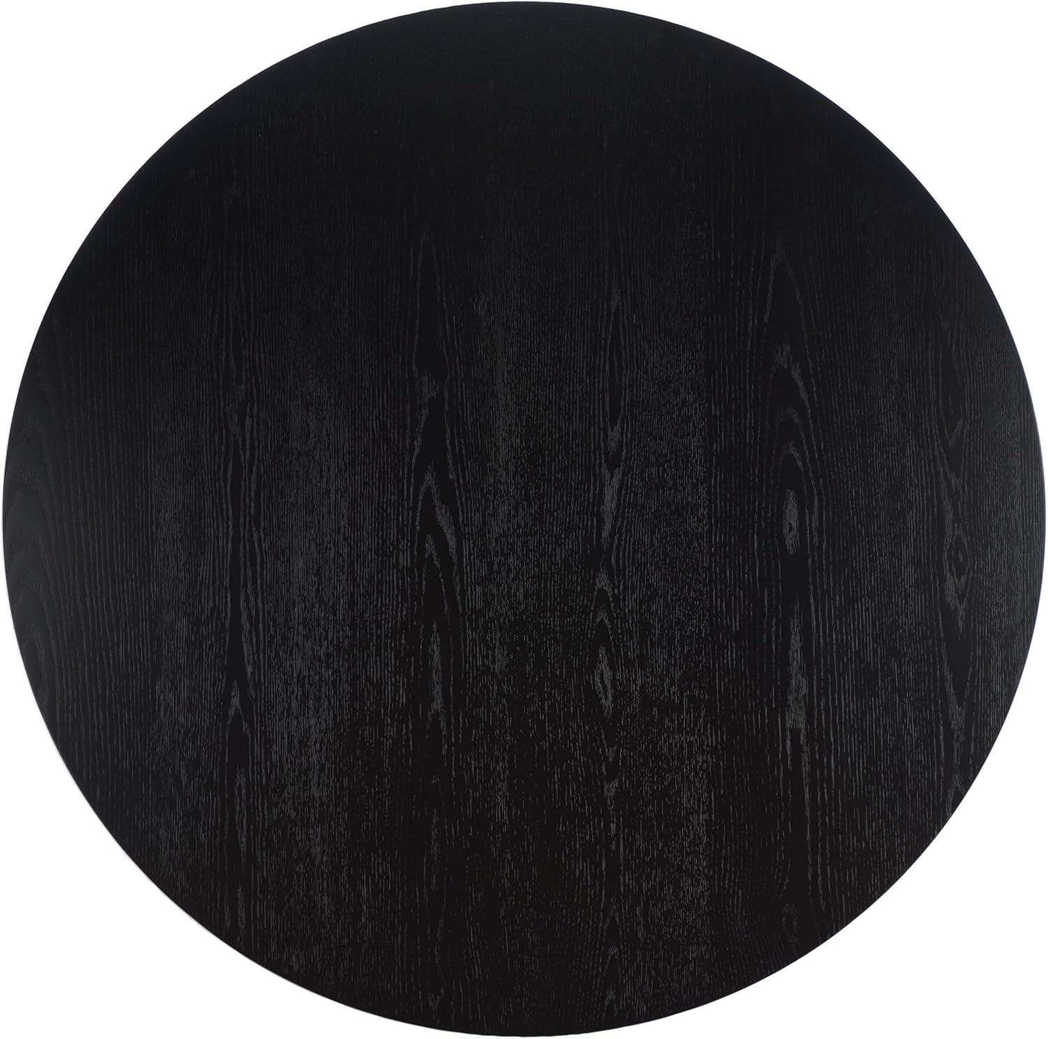 image:imageSAFAVIEH Couture Collection Luis Medium Oak Round Dining TableBlack