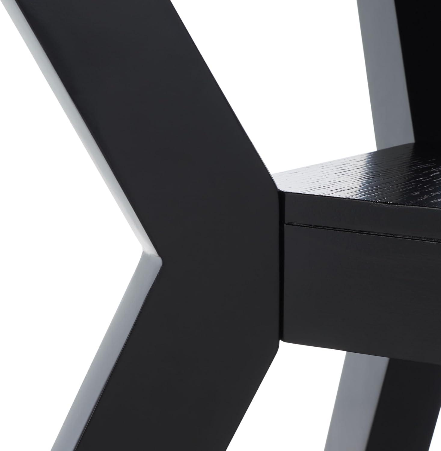 image:imageSAFAVIEH Couture Collection Luis Medium Oak Round Dining TableBlack