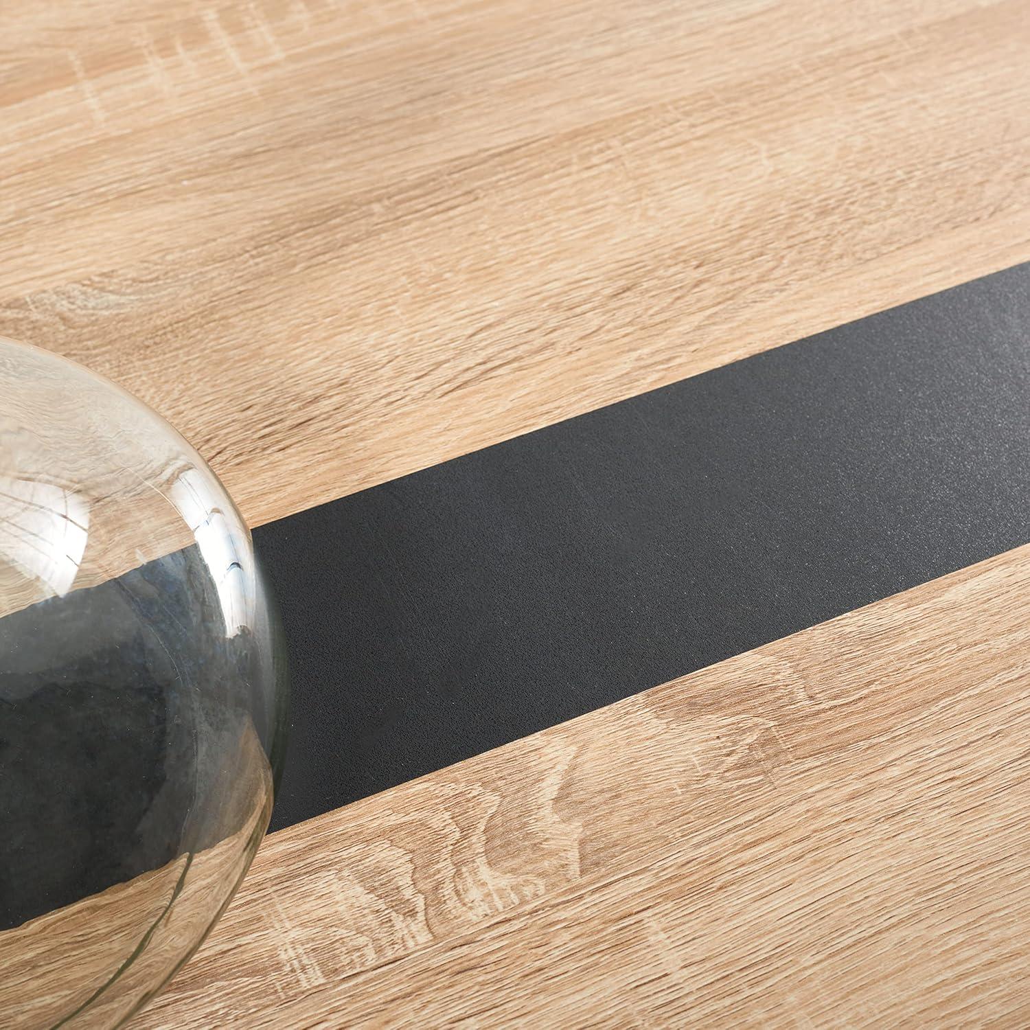 image:imageSAFAVIEH Home Collection Alarick MidCentury Modern NaturalBlack Hairpin Leg Dining Table