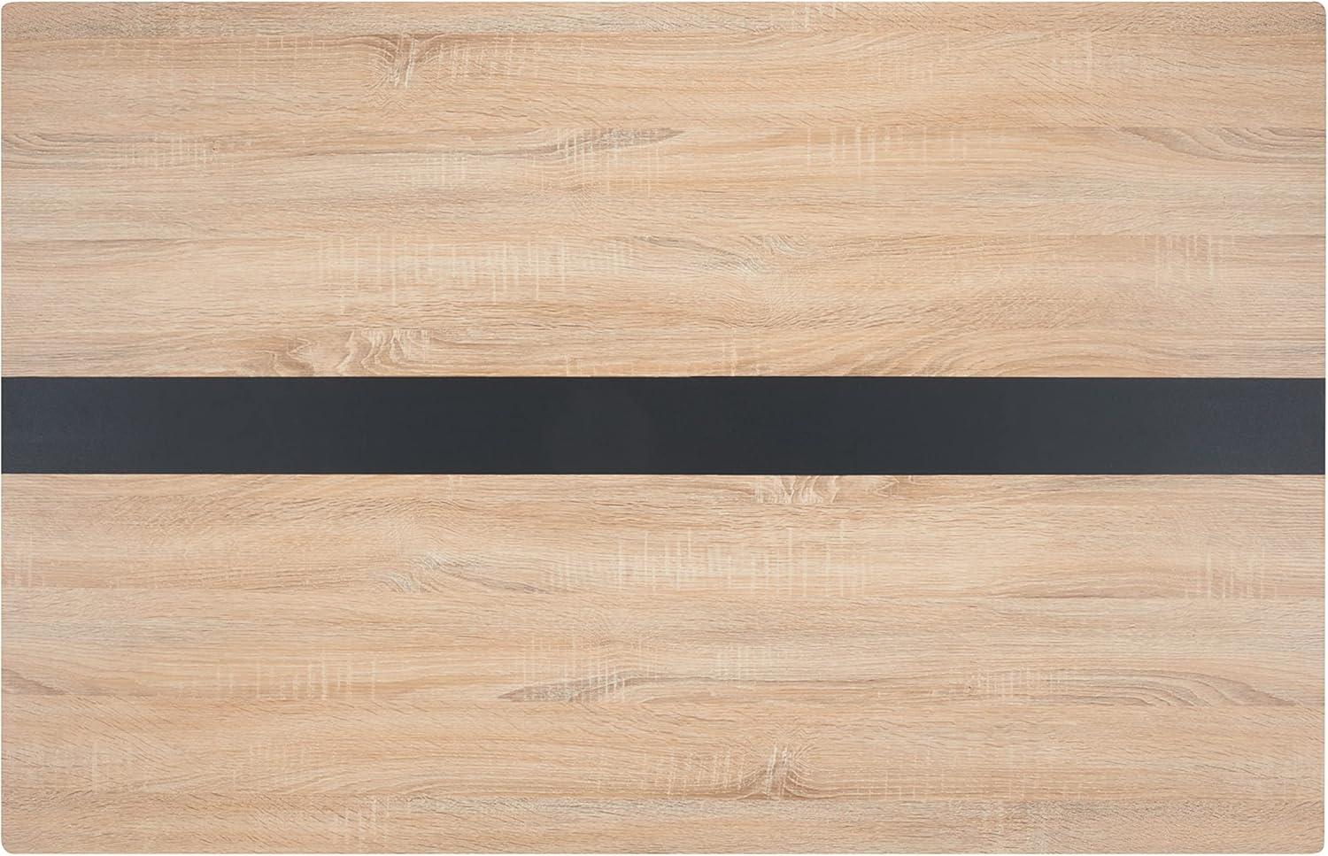 image:imageSAFAVIEH Home Collection Alarick MidCentury Modern NaturalBlack Hairpin Leg Dining Table