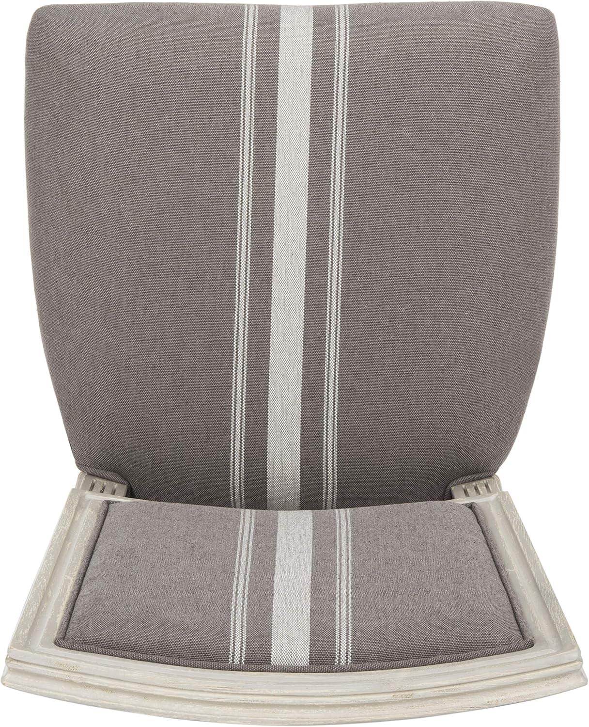image:imageSAFAVIEH Home Collection Buchanan French Brasserie Linen Side ChairGrey Beige