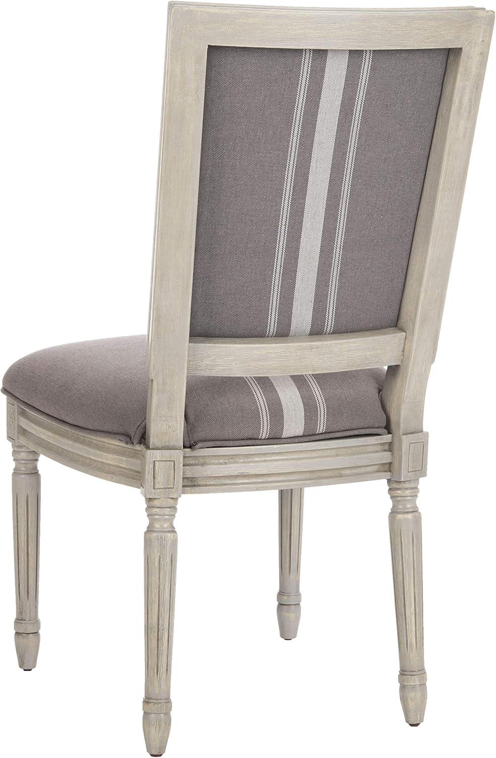 image:imageSAFAVIEH Home Collection Buchanan French Brasserie Linen Side ChairGrey Beige