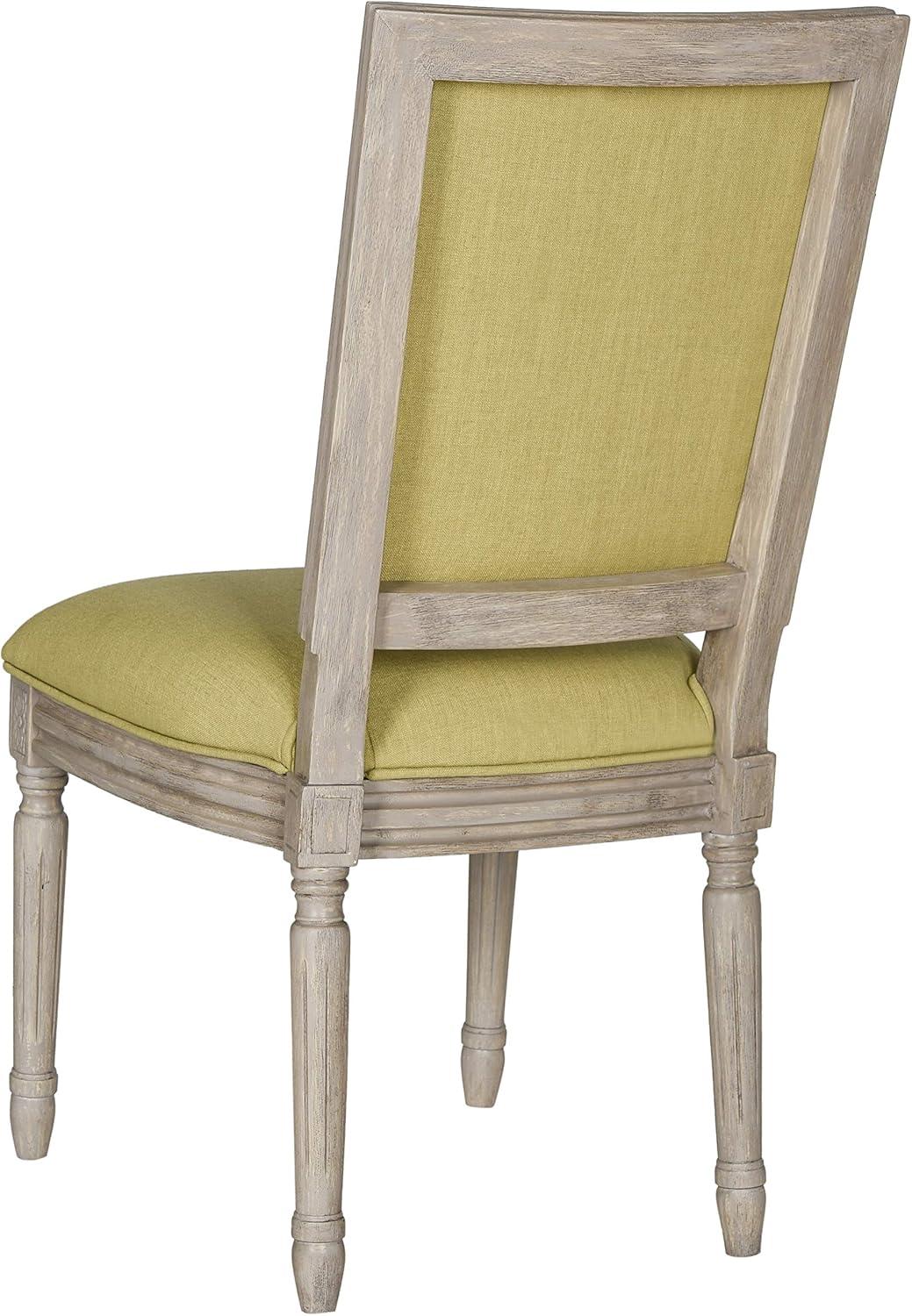 image:imageSAFAVIEH Home Collection Buchanan French Brasserie Linen Side ChairSpring Green Rustic Grey