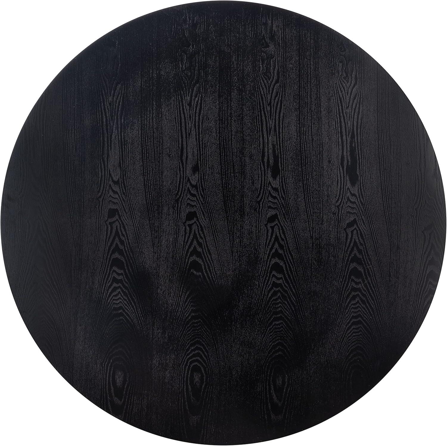 image:imageSAFAVIEH Home Collection Danez Faux Marble TopNatural Cane Round Dining TableBlackNatural