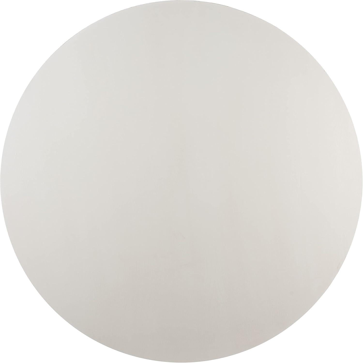 image:imageSAFAVIEH Home Collection Danez Faux Marble TopNatural Cane Round Dining TableWhiteNatural