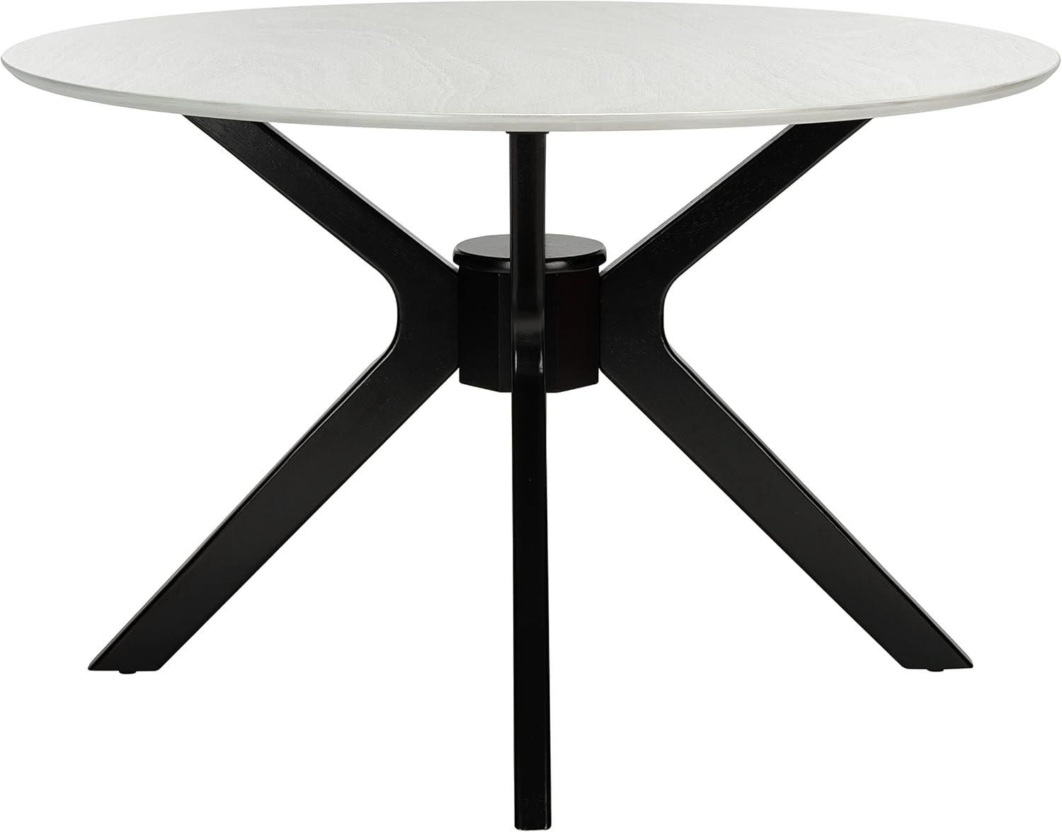 image:imageSAFAVIEH Home Collection Nicolai Matte Black Round Dining Room Table DTB1405ADark Grey Black