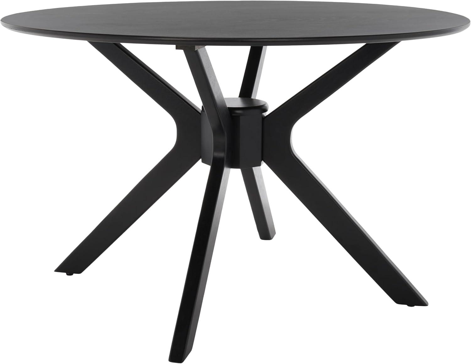 image:imageSAFAVIEH Home Collection Nicolai Matte Black Round Dining Room Table DTB1405AMatte Black