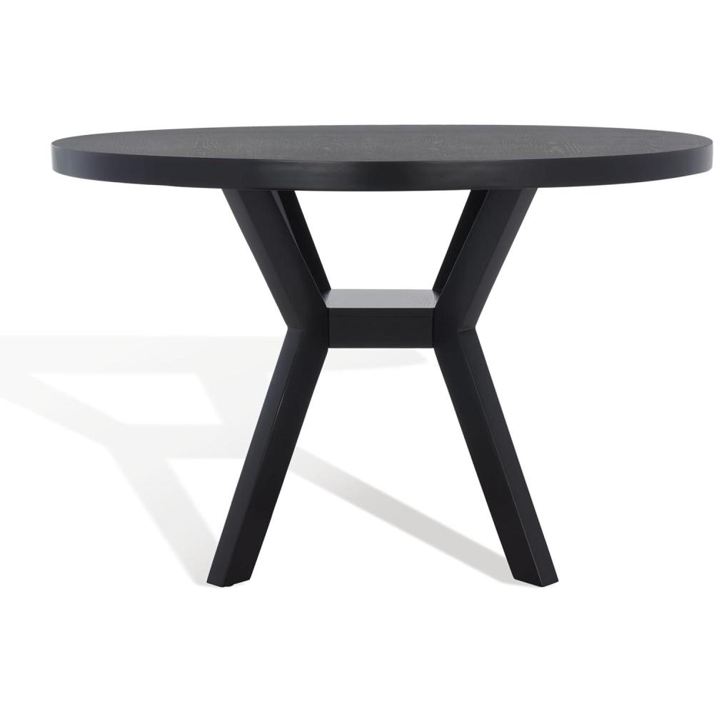 image:imageSAFAVIEH Couture Collection Luis Medium Oak Round Dining TableBlack