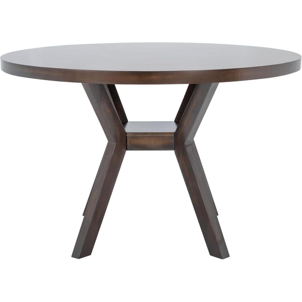 image:imageSAFAVIEH Couture Collection Luis Medium Oak Round Dining TableDark Brown