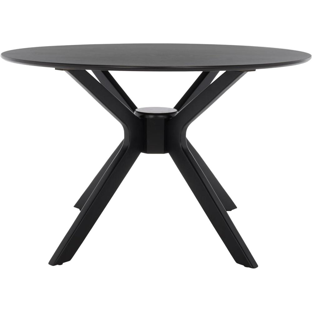 image:imageSAFAVIEH Home Collection Nicolai Matte Black Round Dining Room Table DTB1405AMatte Black