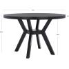 SAFAVIEH Couture Collection Luis Medium Oak Round Dining Table(Black)