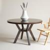 SAFAVIEH Couture Collection Luis Medium Oak Round Dining Table(Dark Brown)