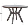 SAFAVIEH Couture Collection Luis Medium Oak Round Dining Table(Dark Brown)