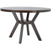 SAFAVIEH Couture Collection Luis Medium Oak Round Dining Table(Dark Brown)